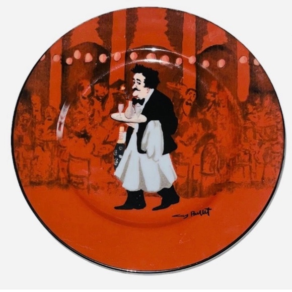 Williams Sonoma LES CHEFS GARÇONS Guy Buffet 8” Salad Dessert Plates Set Of 6 - Picture 3 of 9